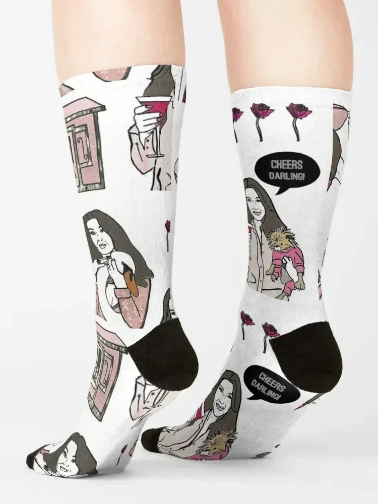 جوارب جميلة باللون الوردي مضادة للانزلاق لكرة القدم شفافة جديدة للرجال والنساء