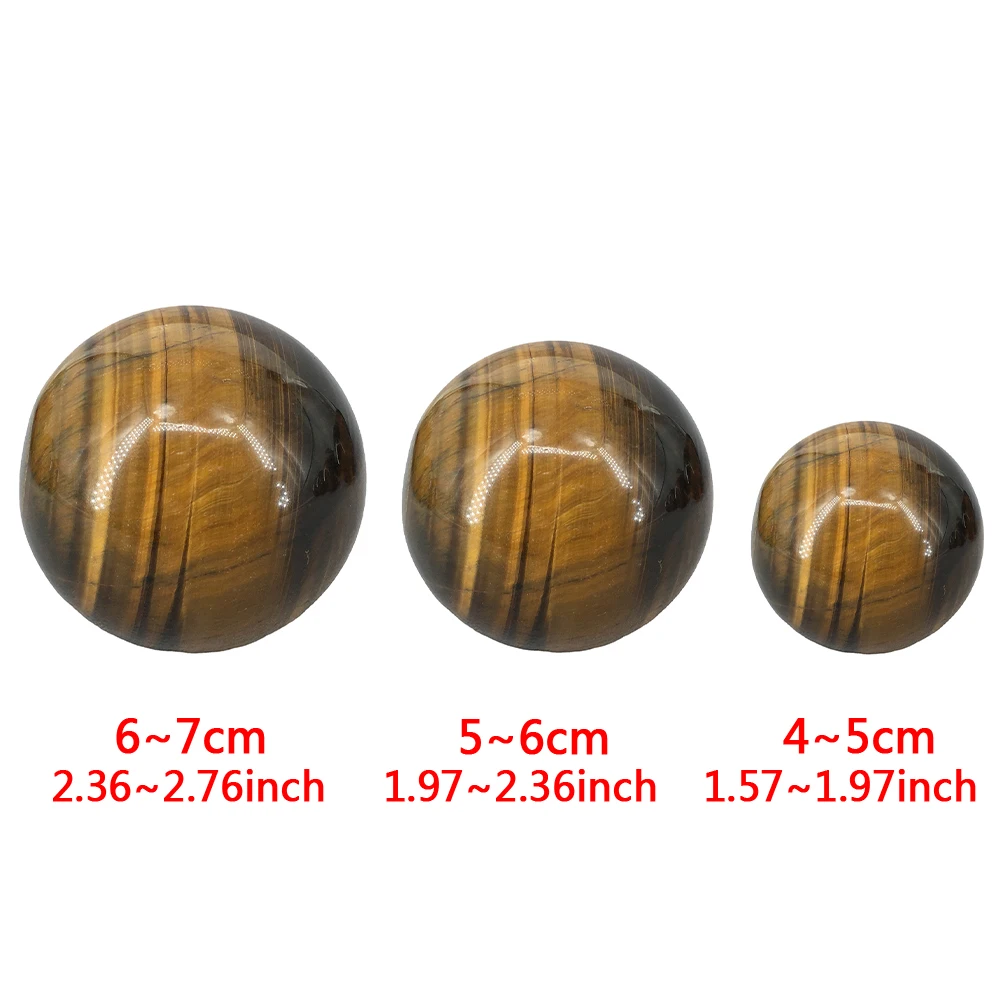 Natural Tiger Eye Stone Crystal Ball Polishing Reiki Sphere Massage Treatment Stone Home Decoration Exquisite Souvenir Gifts