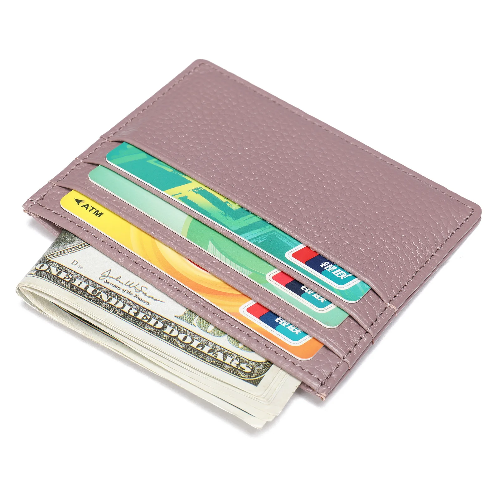 Men's Credit Card Holder Leather Multifunctional Waterproof Wear-resistant Lightweight Multi-layer Card Holder