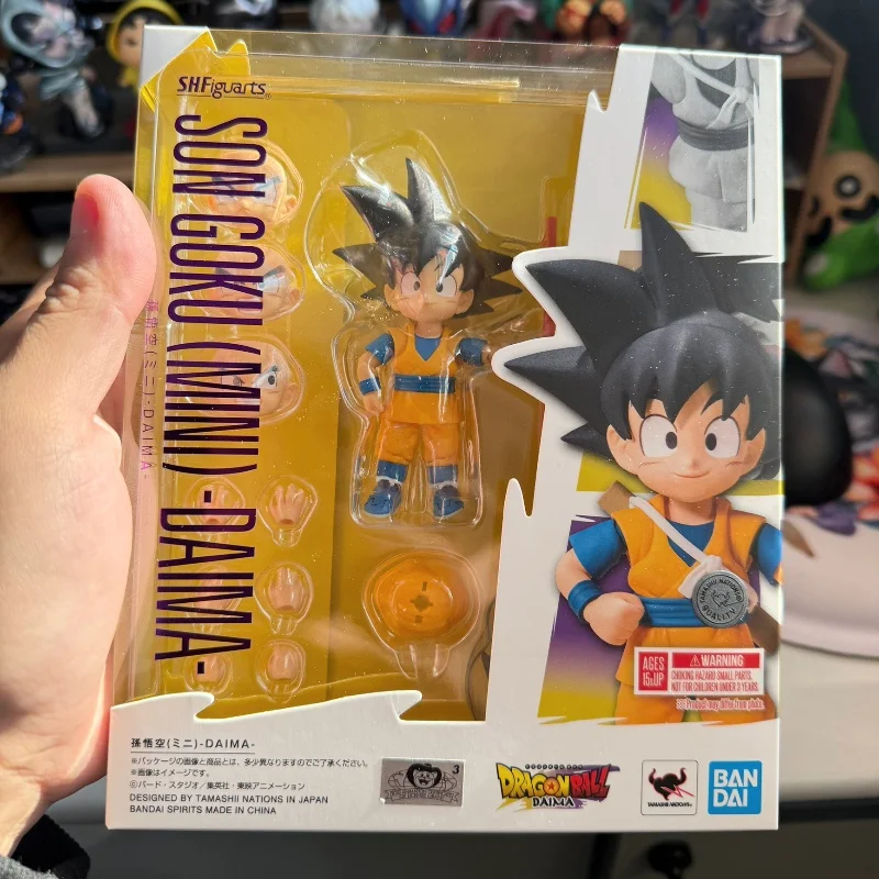 Bandai S.H.Figuarts Dragon Ball Cute Daima Son Goku Mini 1/12 Action Doll Collectible Anime Figure Model Toy Birthday Gifts