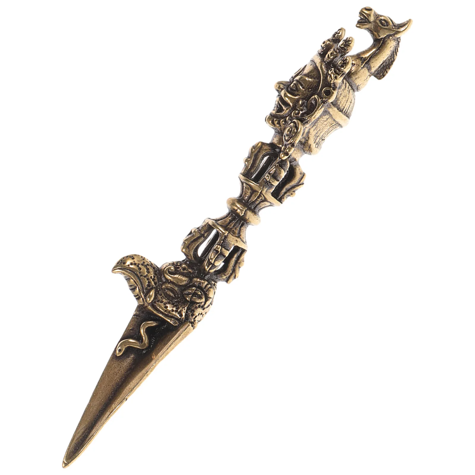 

Vintage Copper Vajra Pestle Ornament Desktop Decor Home Office Religious Craft Copper Crafts Pestle