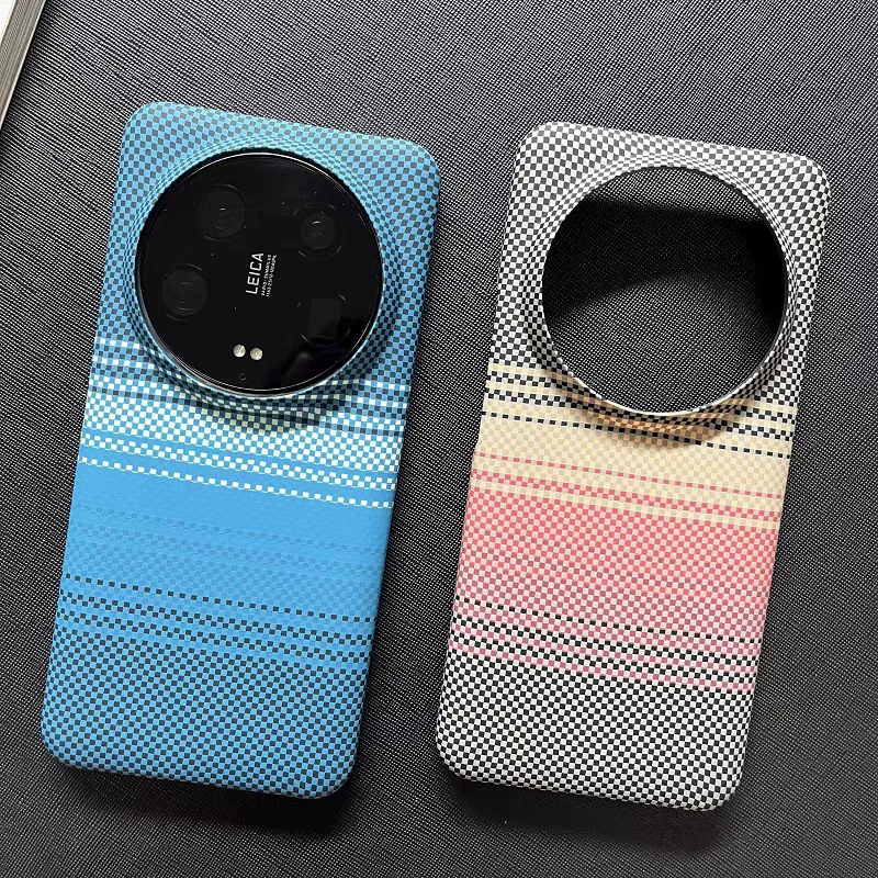 Thin Kevlar Texture Carbon Fiber Pattern PC Case For Xiaomi 1514 13 Ultra K80 Matte Frameless Heat Dissipation Shockproof Cover