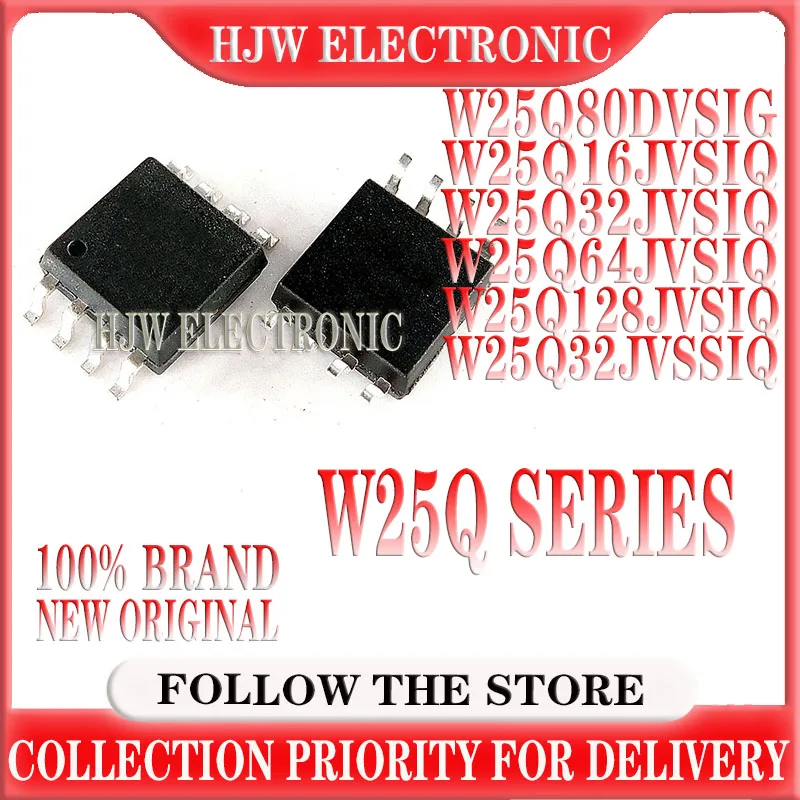 W25Q16JVSIQ W25Q32JVSIQ W25Q64JVSIQ W25Q80DVSIG W25Q128JVSIQ New original authentic flash memory IC chip SOP-8