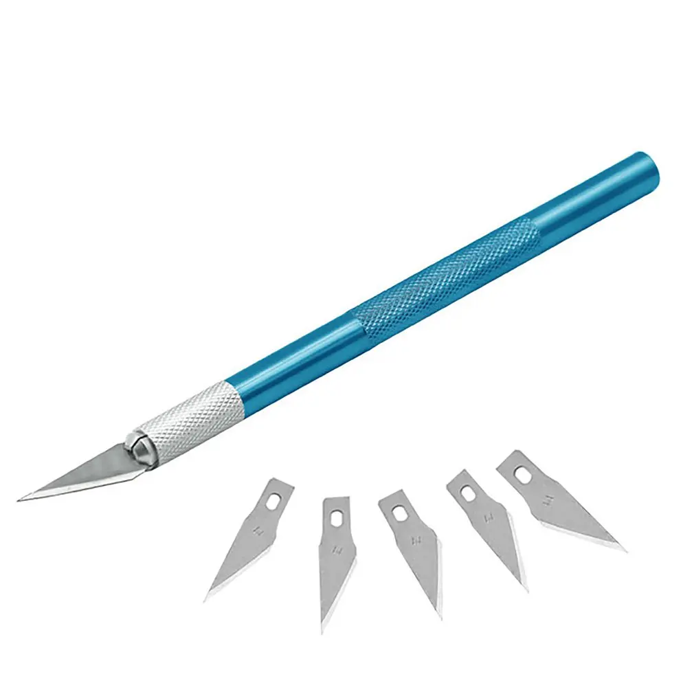 Hot Metal Scalpel Knife Tools Kit Blades Engraving Knife Non-Slip Mobile Phone Film Paper Cut Handicraft Carving Tools Wholesale