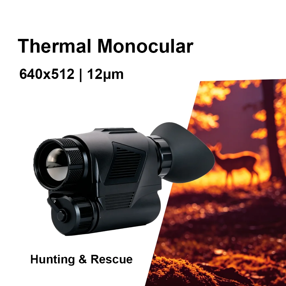 640x512 Multi-functional Infrared Monocular Thermal Imager Handheld Head-mounted Thermal Aiming Clip-on for Hunting&Rescue