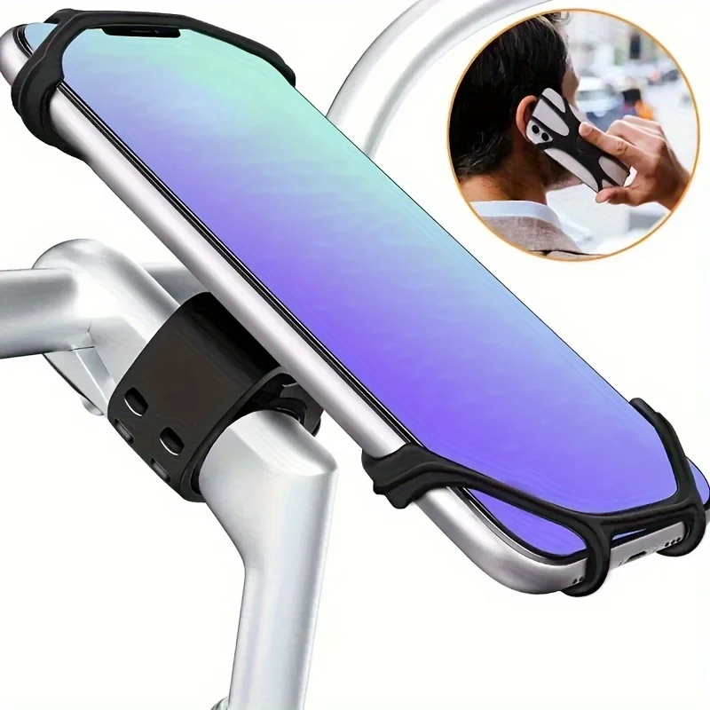 

Secure Bike Phone Mount,Universal Adjustable Strap Holder for Motorcycle,Bicycle,Hands-Free,Quick Release,for Large Screen Phone