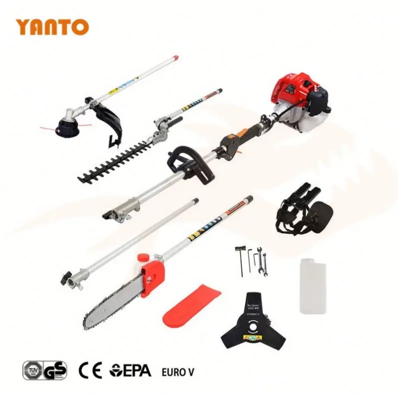 

CGM5200-TB 52CC 2-Cycle Petrol Powered Multi-Function Grass Trimmer Kit String Trimmer Gasoline Brush Cutter for Home Garden Y
