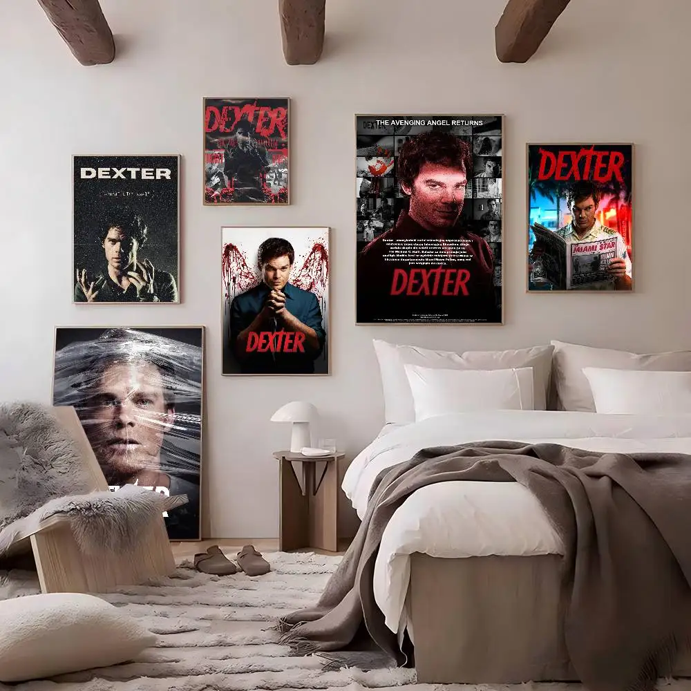 Dexter Morgan Character Classic Vintage Posters HD Quality Wall Art Retro Posters for Home Room Wall Decor