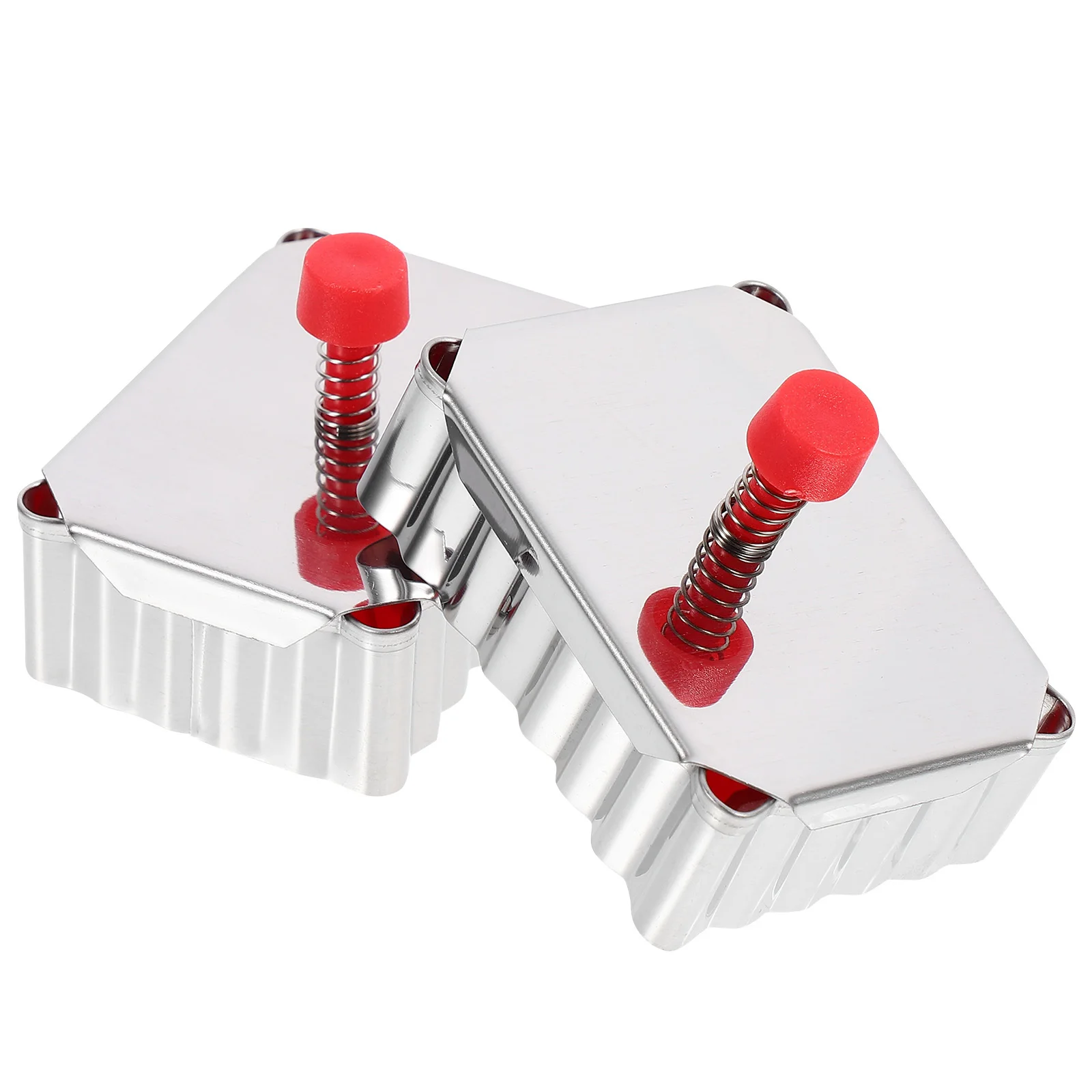 

2Pcs Stainless Steel Square Cake Molds Push Type Bakeware for Cheesecake Cookies Homemade Baking Square Cake Molds