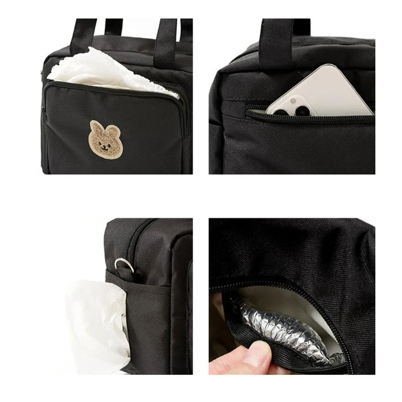 حقيبة الأم الأنيقة J15U مع جيوب داخلية كبيرة وجيوب يدوية حقيبة حفاضات عملية حقيبة أمي متعددة الوظائف للسفر للأمهات المشغولات #3