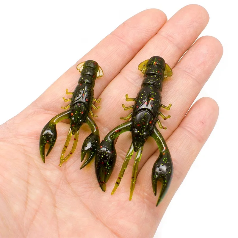 Artificial Shrimp Baits Soft Fish Lures Fishing Tackles Crayfish Lures Worm Shad Eel Needfish Swimbaits Jig Head Fishing Tools