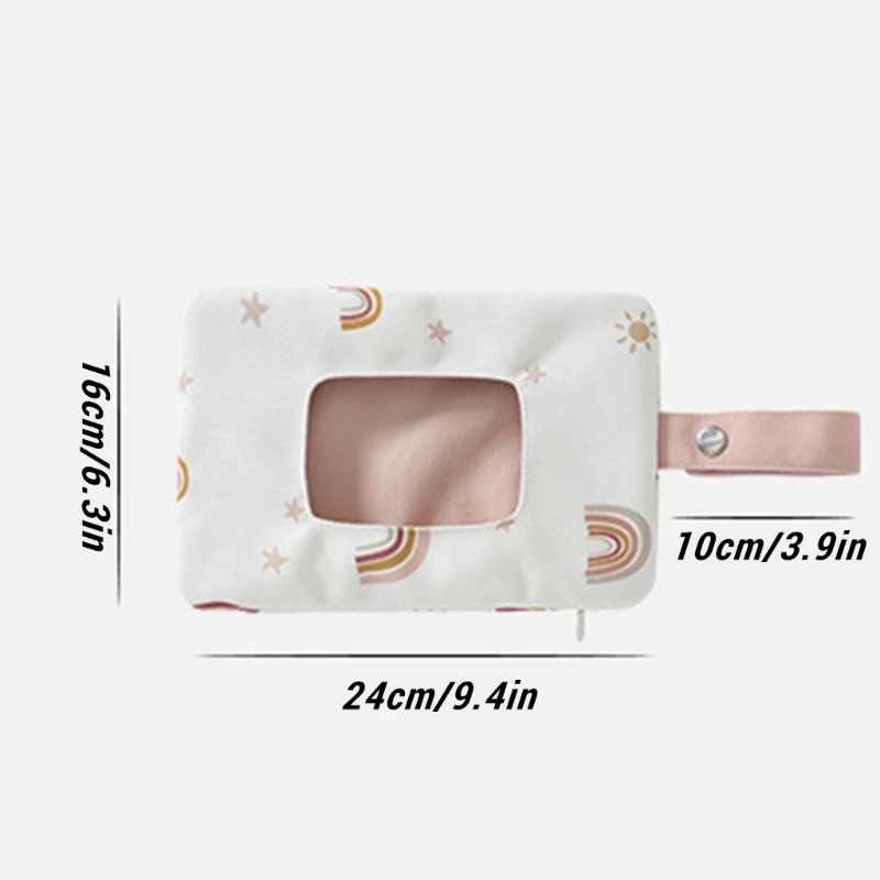 Cotton Wipe Holder Reusable Travel Wet Wipe Container Portable Wipes Dispenser Refillable Wipe with Hanging Strap images - 6