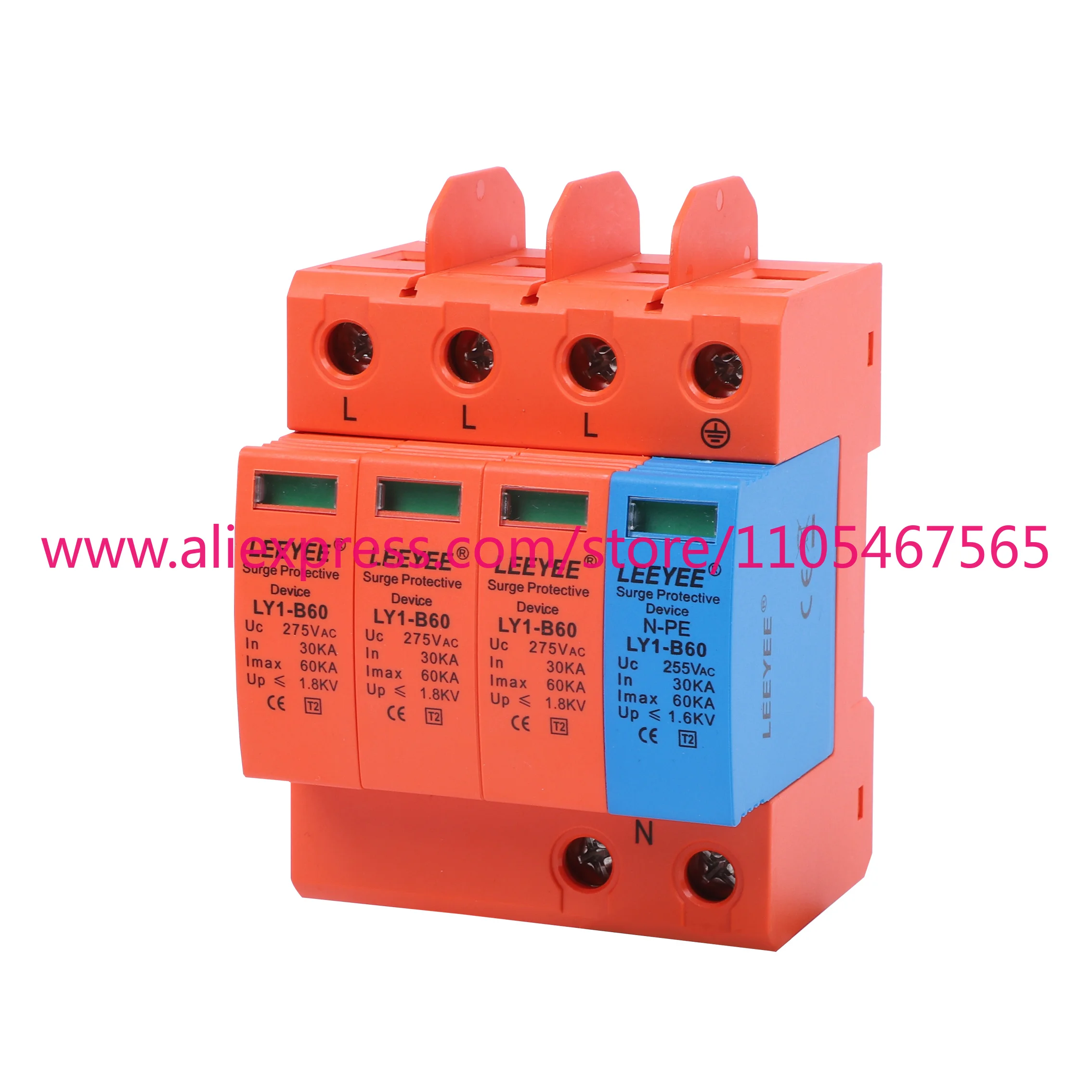 Varistor MOV 60kA 3P NPE 275V AC, Dispositivo de Protección Contra Sobretensiones