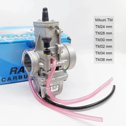 Carburador vergaser TM24 TM28 TM30 TM34 TM32 TM38フラットスライドスピゴットためmikuniキャブレター50-650cc 2/4ストロークエンジン