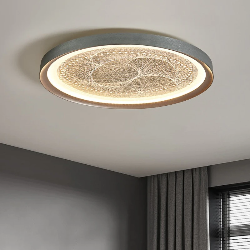 

AiPaiTe minimalist grey line pattern Ceiling lamp thin Round led lights for bedroom study living room Home decorations indoor