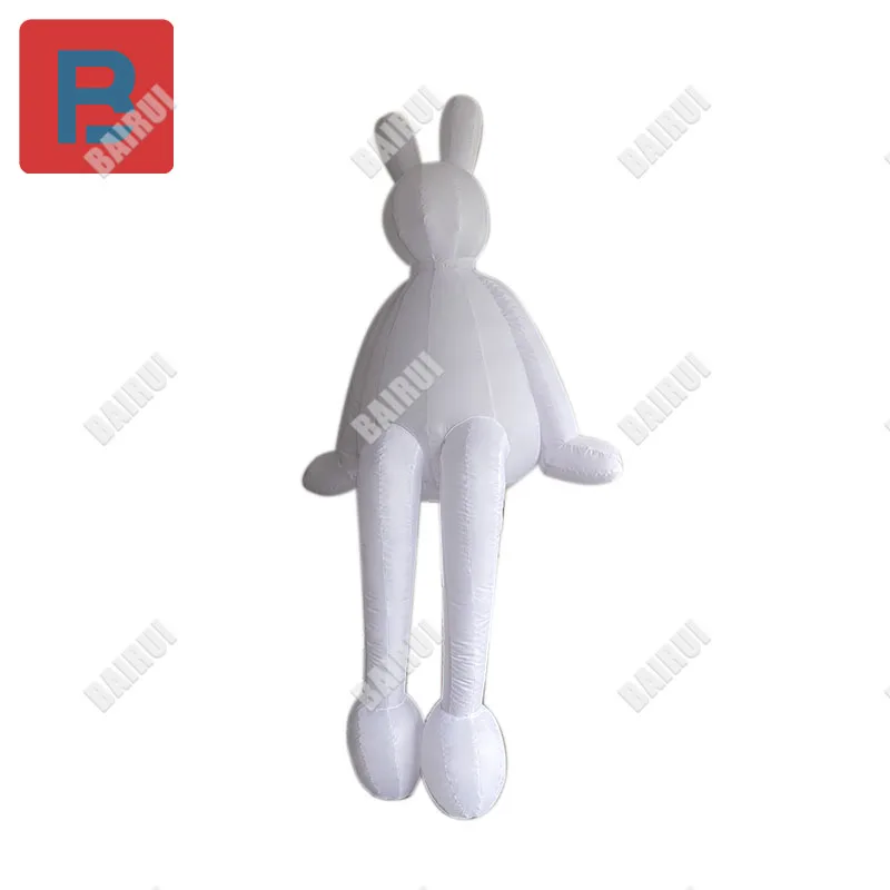 Inflatable cartoon White Rabbit Model mid-autumn Festival drainage door advertising can be customized logo props