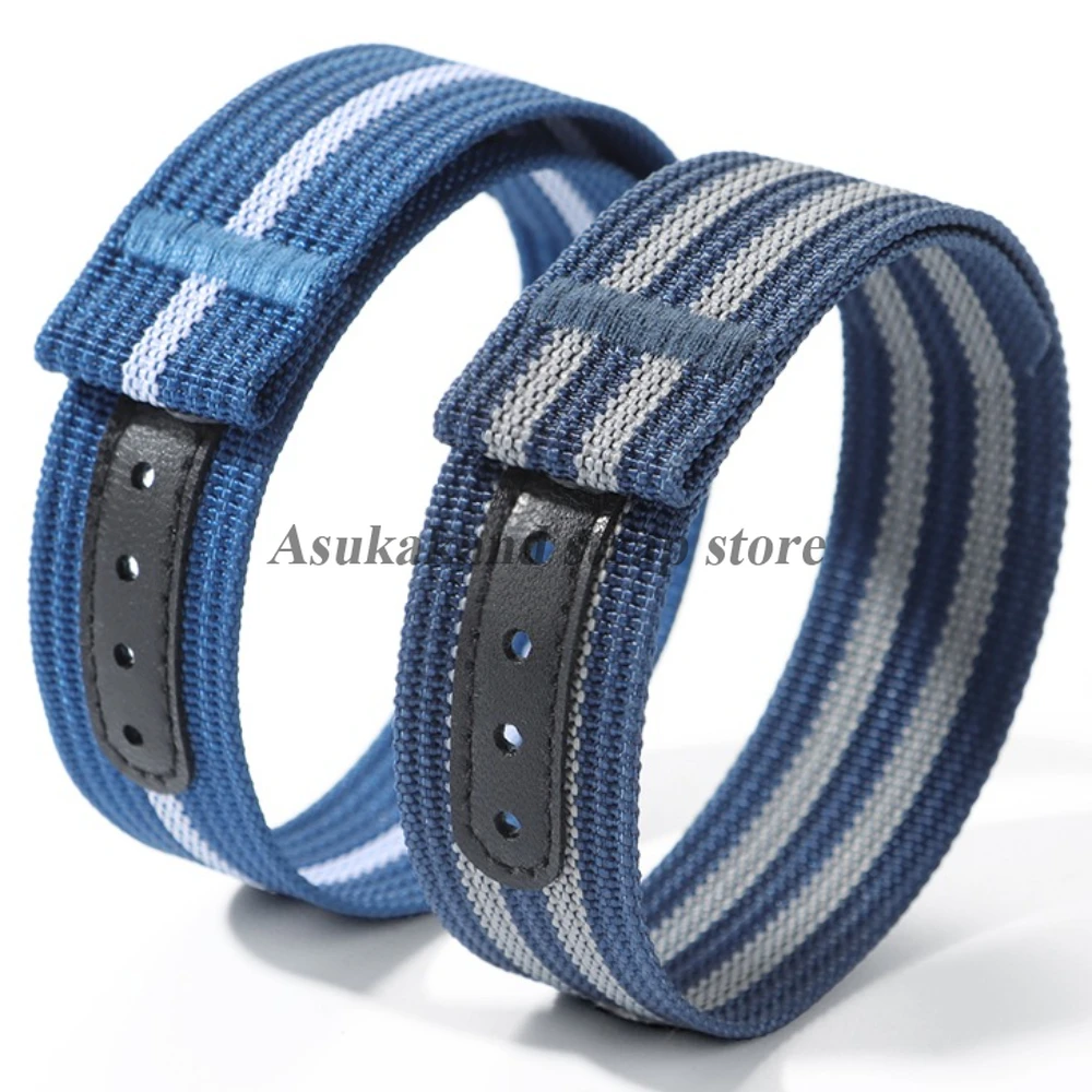 حزام ساعة من النايلون عالي الجودة 20 مللي متر لأوميغا لسوار سواتش حزام ساعة مقاوم للماء للنساء والرجال لملحقات حزام ساعة سايكو #6