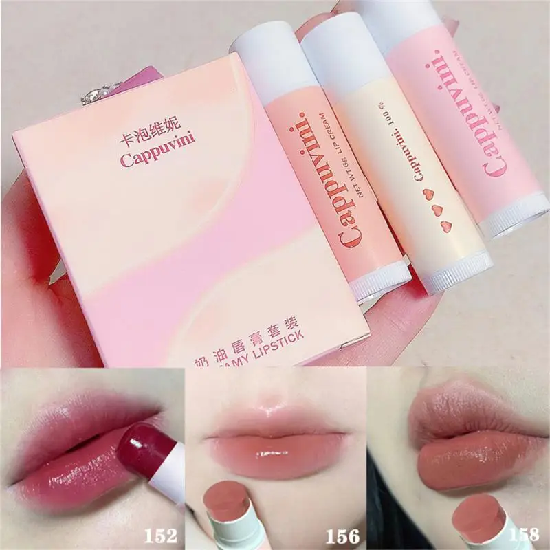 Cappuvini Hidratar Batom, Esmalte Smoothing Lip Lines, Maquiagem Cosméticos, Esmalte, 1 Pc, 2 Pcs, 3Pcs