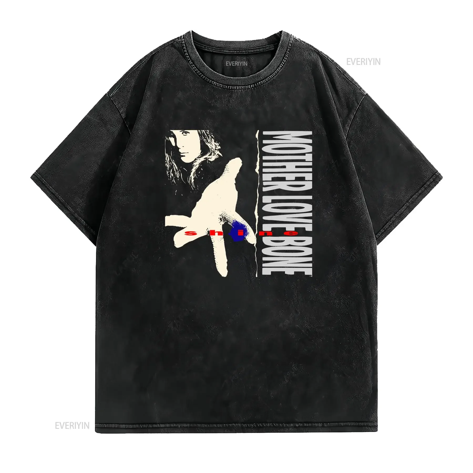 Streetwear Cool Abstract Line Art Character Shine Slogan Print Casual T Shirt vintage Washed graphic Stylish streetwear Unisex