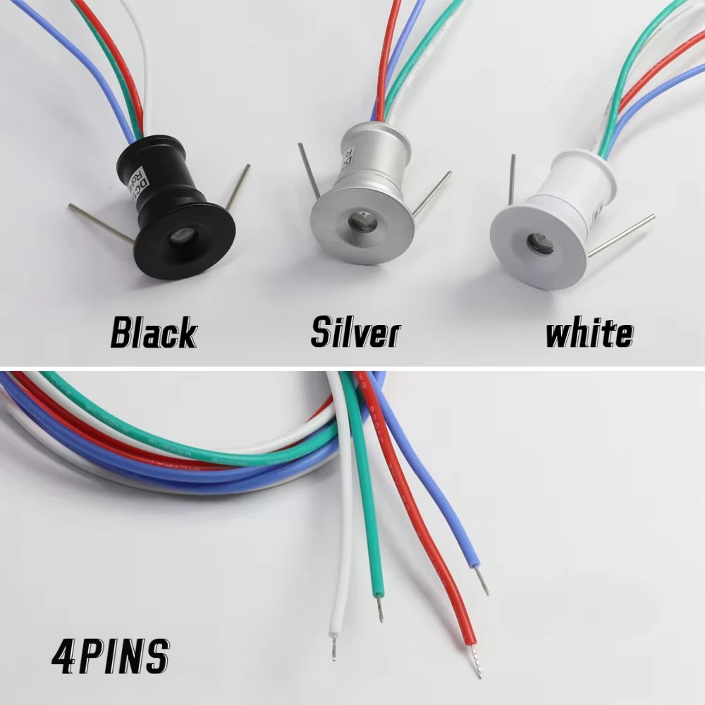 RGB LED Spotlight 12V Room Decor Dimbare Mini Kast Plafond Spot light met Driver 1W Trap Showcase Spot Inbouwdownlight