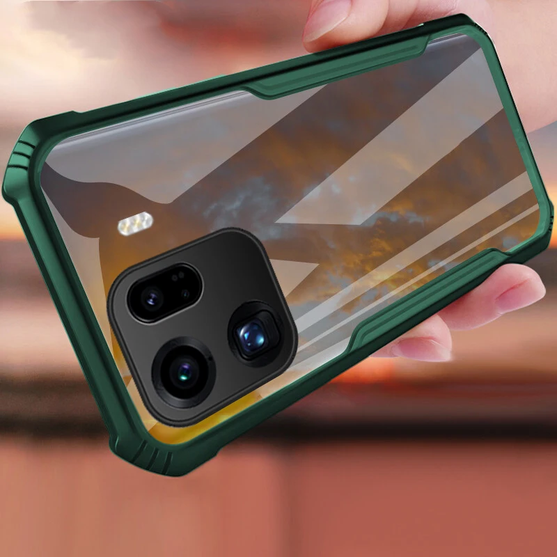 Skinlee For OPPO Find X9 Pro 5G Case Translucent Airbag Bezel Shockproof Plastic Hard Cover For OPPO Find X9 5G Back Casing