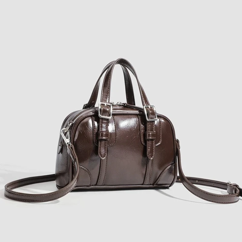 

Trendy Bowling Bag Boston Purse Women's Casual Crossbody Sling Bag Spacious Tote Shoulder Bag