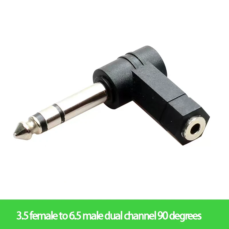 

6.5 Revolution 3.5 Female Conversion Elbow Right angle 90 ° Bend L-Shaped Microphone Guitar Sound 6.35 Adapter