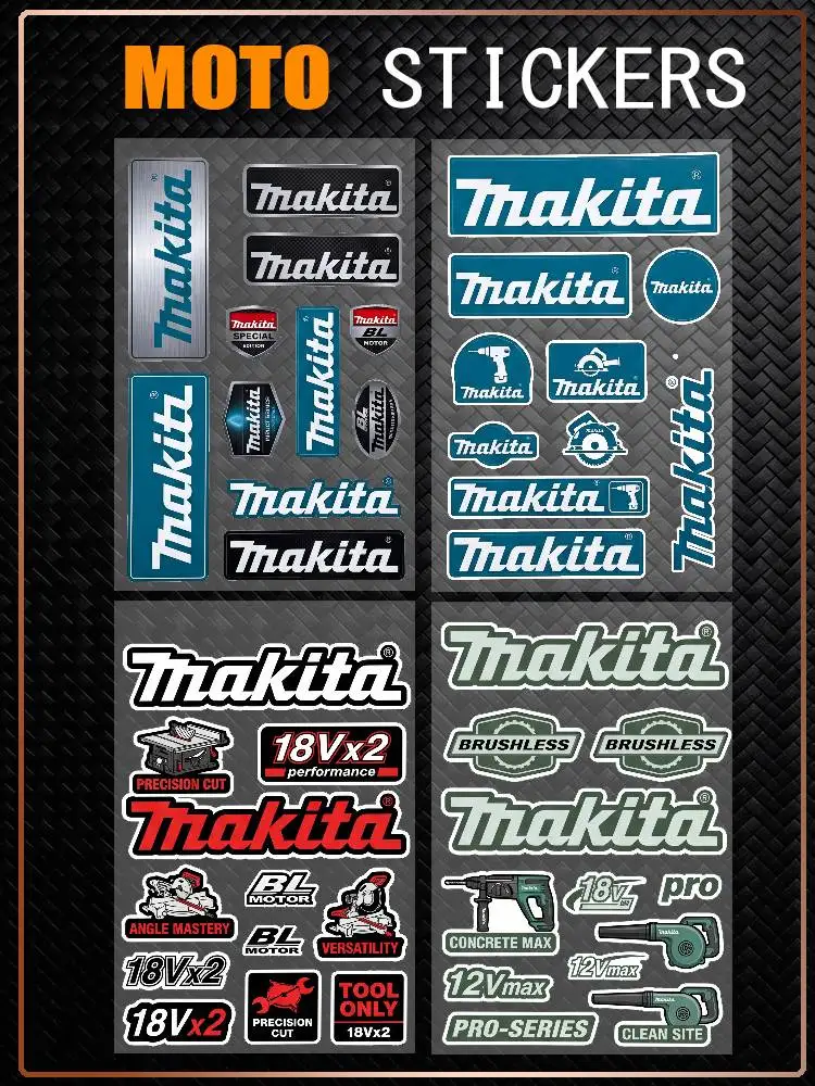 For MAKITA Waterproof Reflective Scratch Cover Sticker Universal Decor Decal For Car Motorcycle Helmet Refrigerator Water Cup