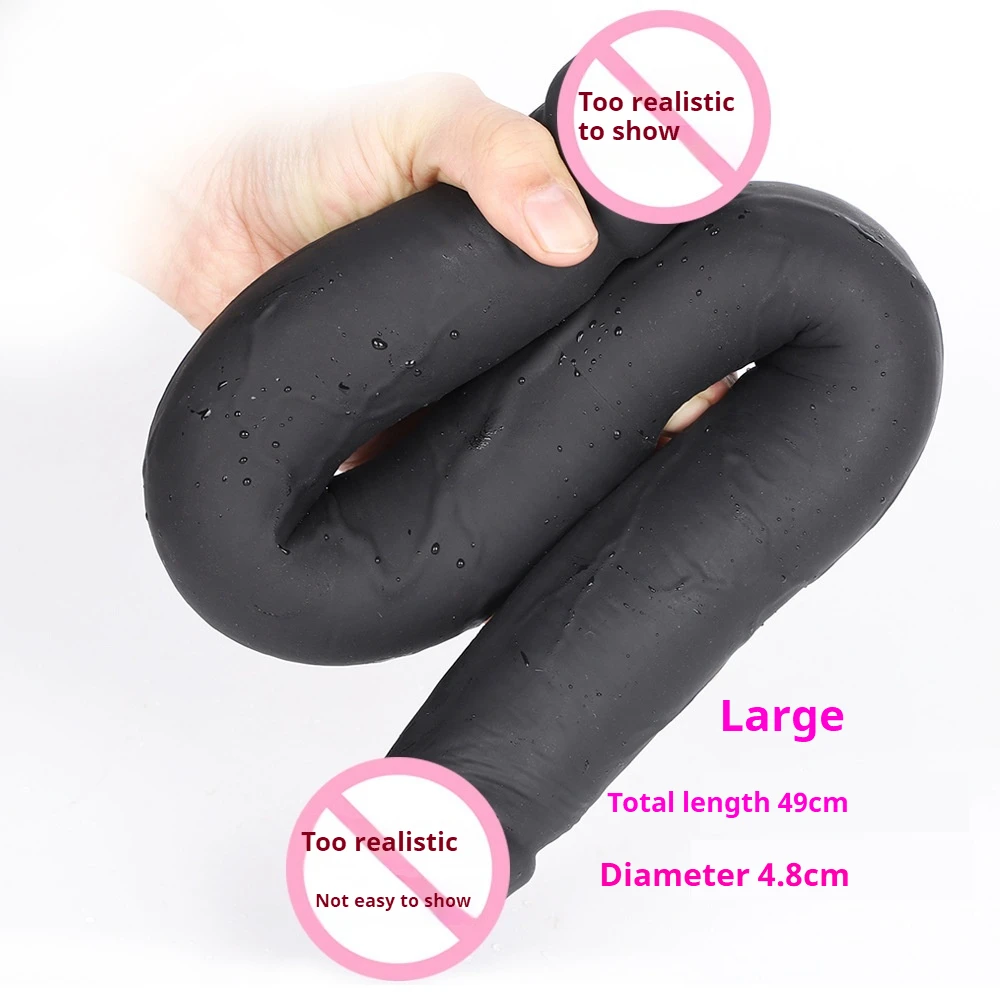 Realistic Double-Ended Dildo Silicone Double Sided Dildo With Vivid Glans Double Penis For Vaginal AnalSex Adult For Lesbian Gay