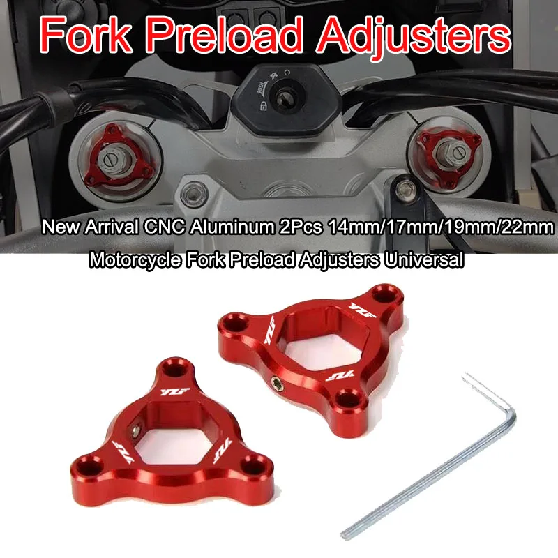 Para yzf r6 yzfr6 1999-2004 2003 2002 2001 2006 2007 motocicleta cnc alumínio suspensão garfo ajustadores de pré-carga