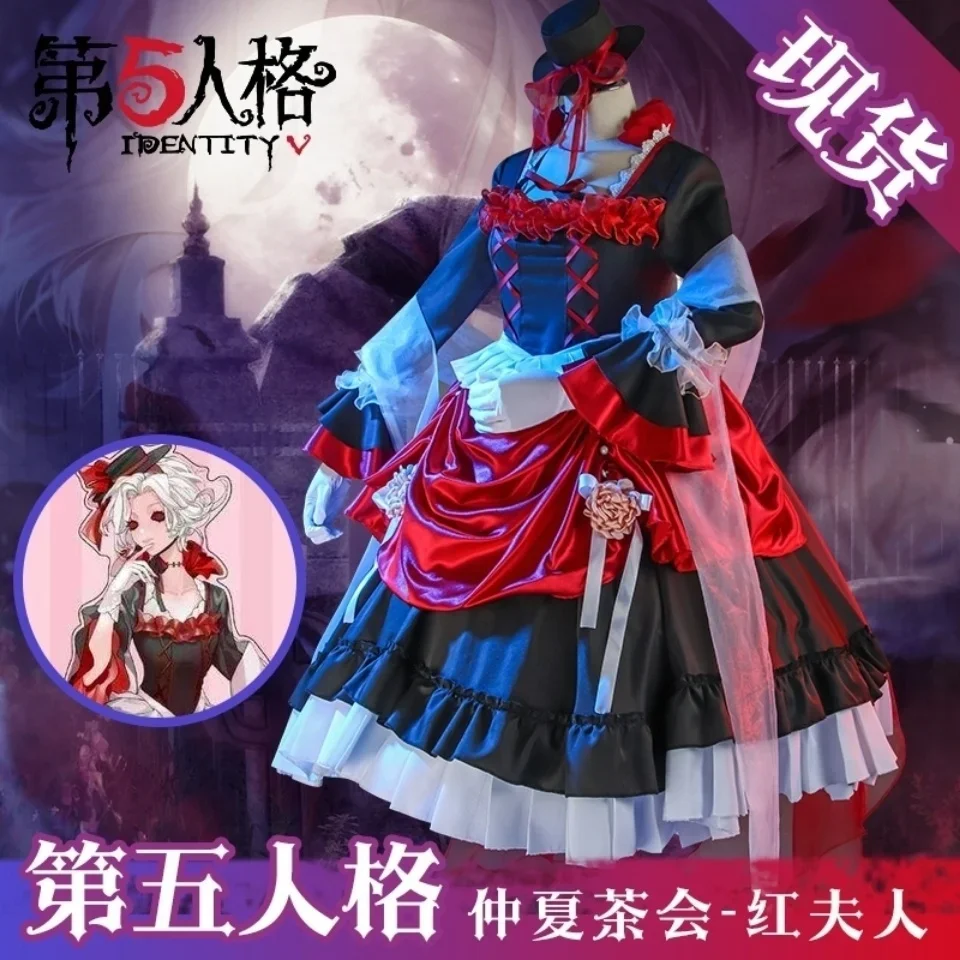 

Game Identity V Red Women Cosplay Mid Summer Tea Party Red Lady Cosplay Costume Women Party Dress Women Cake Dress