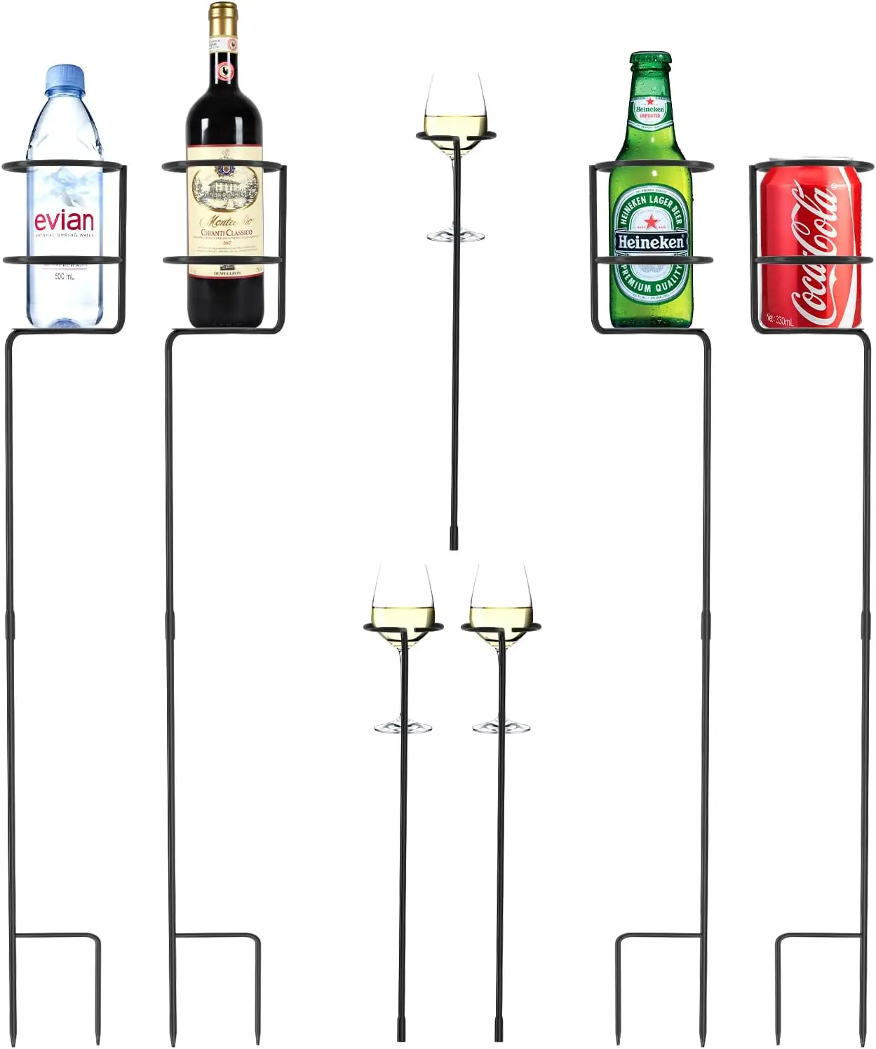 

Набор из 7 сверхпрочных держателей для напитков, уличные держатели для напитков на колышках, 4 упаковки плюс 3 дополнительных.