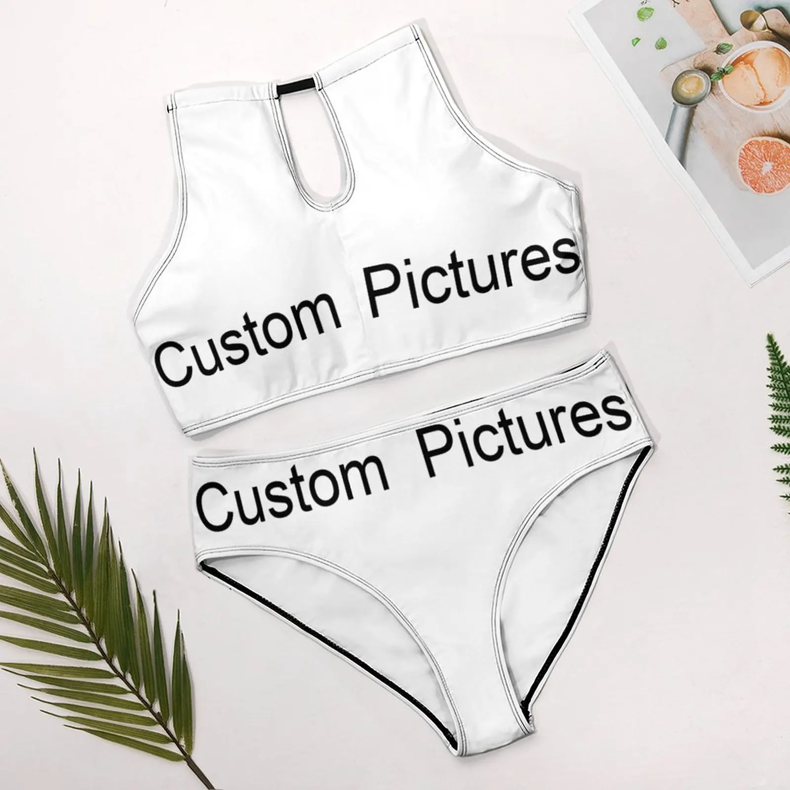 Women's Sexy Polynesian Vintage Swimwear, Push Up Bra, Strap Bikini Set, Custom, Summer, New, 2022