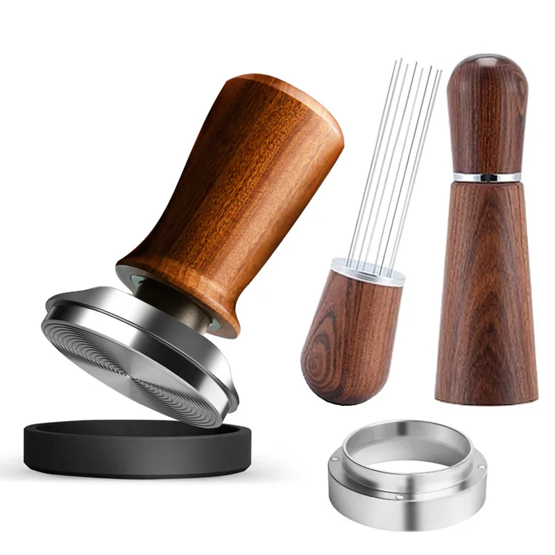 Espresso Accessories Kit Spring Loaded Calibrated Espresso Tamper Wdt Tool Espresso and Dosing Funnel Set Espresso Accessories