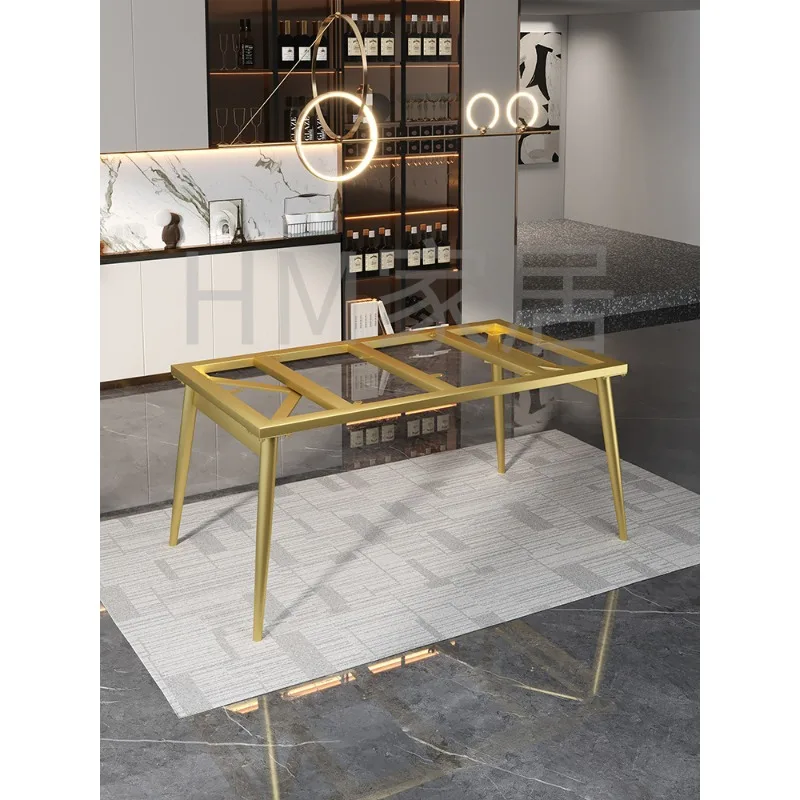 Dining table legs bracket light luxury stainless steel desk foot desk rack large plate tea table base rock slab custom