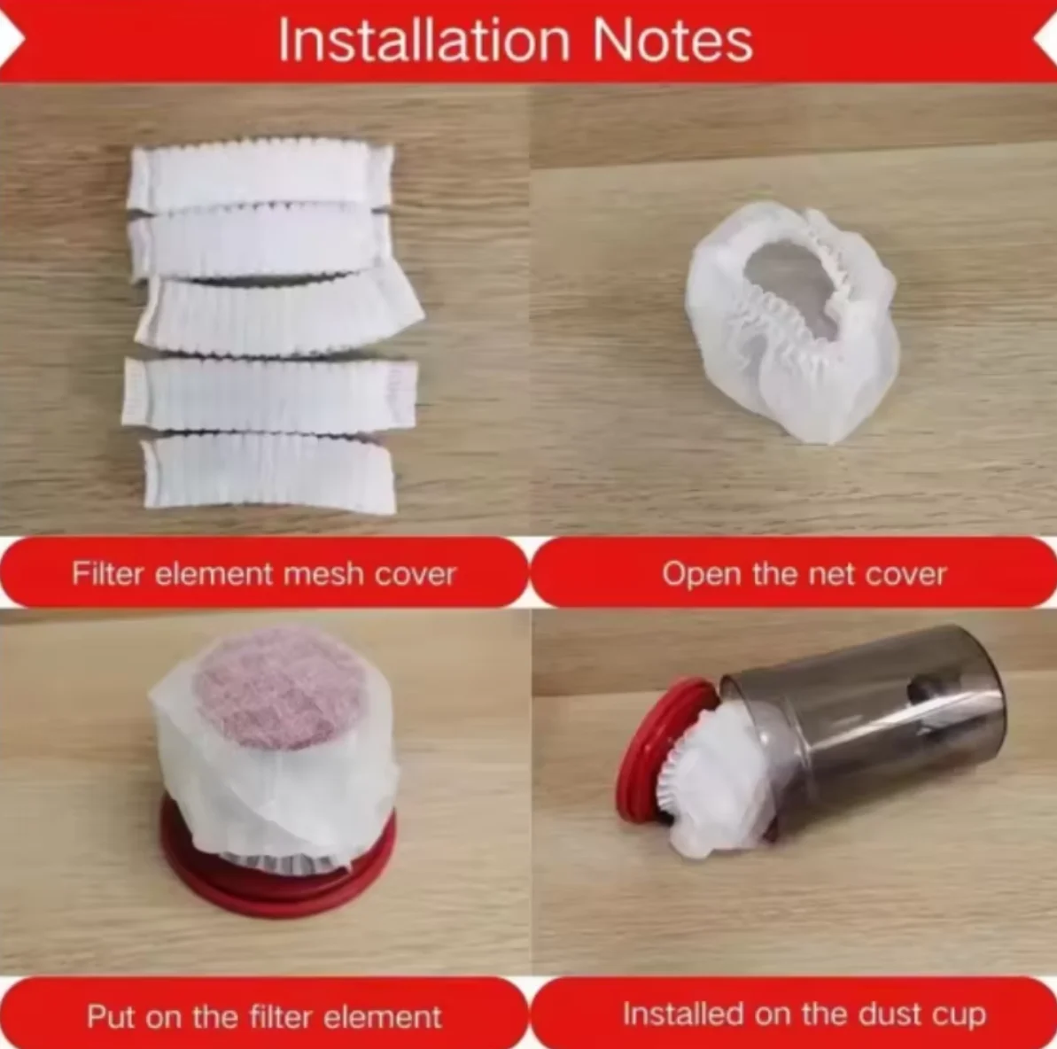100Pcs Disposable Home Vacuum Cleaner Filter Mesh Durable Mesh Net Dust Collection Filter Cover Accessories For Vacuum Cleaner image 5