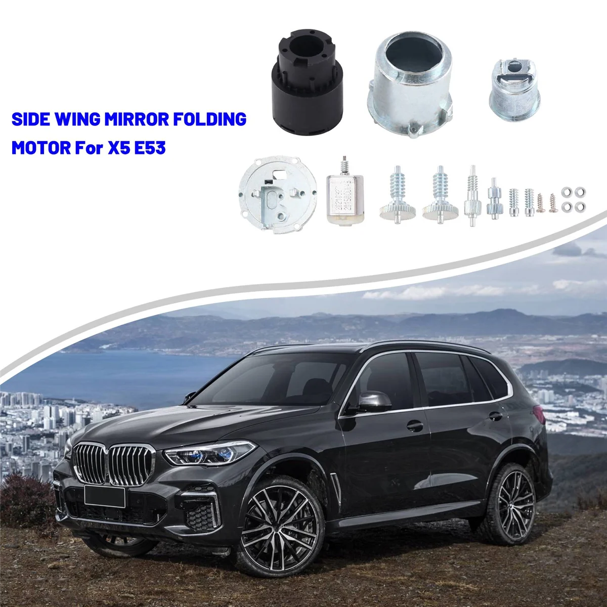 Car Left or Right Side Wing Mirror Folding Motor Gear Set Repair Kit for Bmw X5 E53