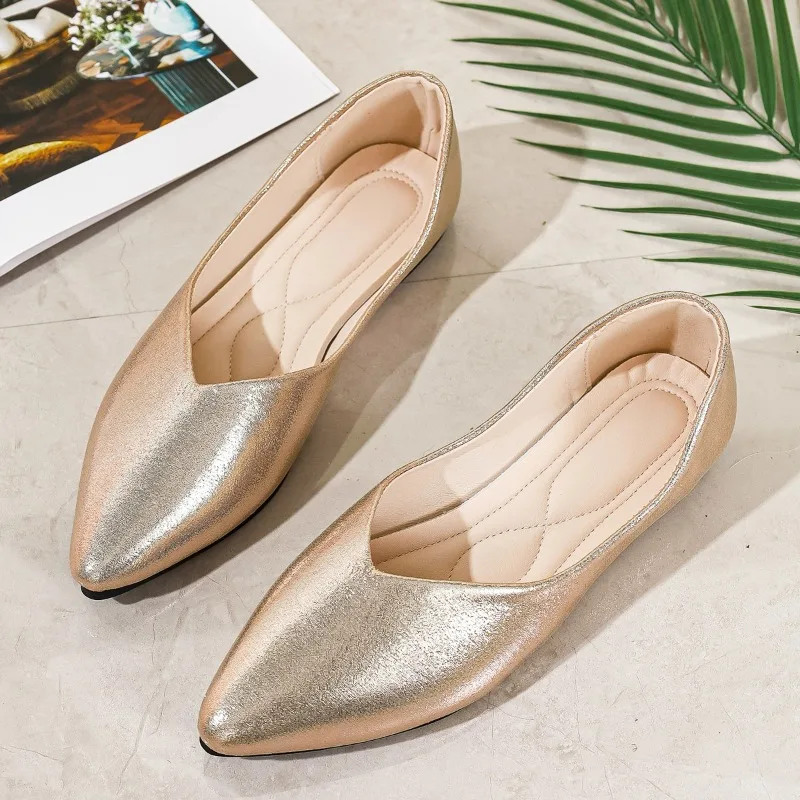 Autumn Elegant Pointed Sexy Low Heel Casual Shoes Fashionable Best Selling Plus Size New Comfortable Work Women's Shoes