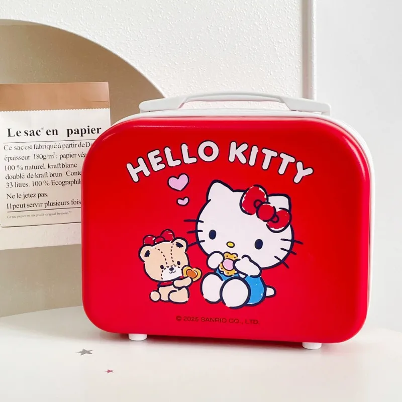 

Kawaii Sanrio Waterproof Cute Makeup Box Storage Large Capacity Suitcase Hello Kitty Christmas Birthday Present for Girls