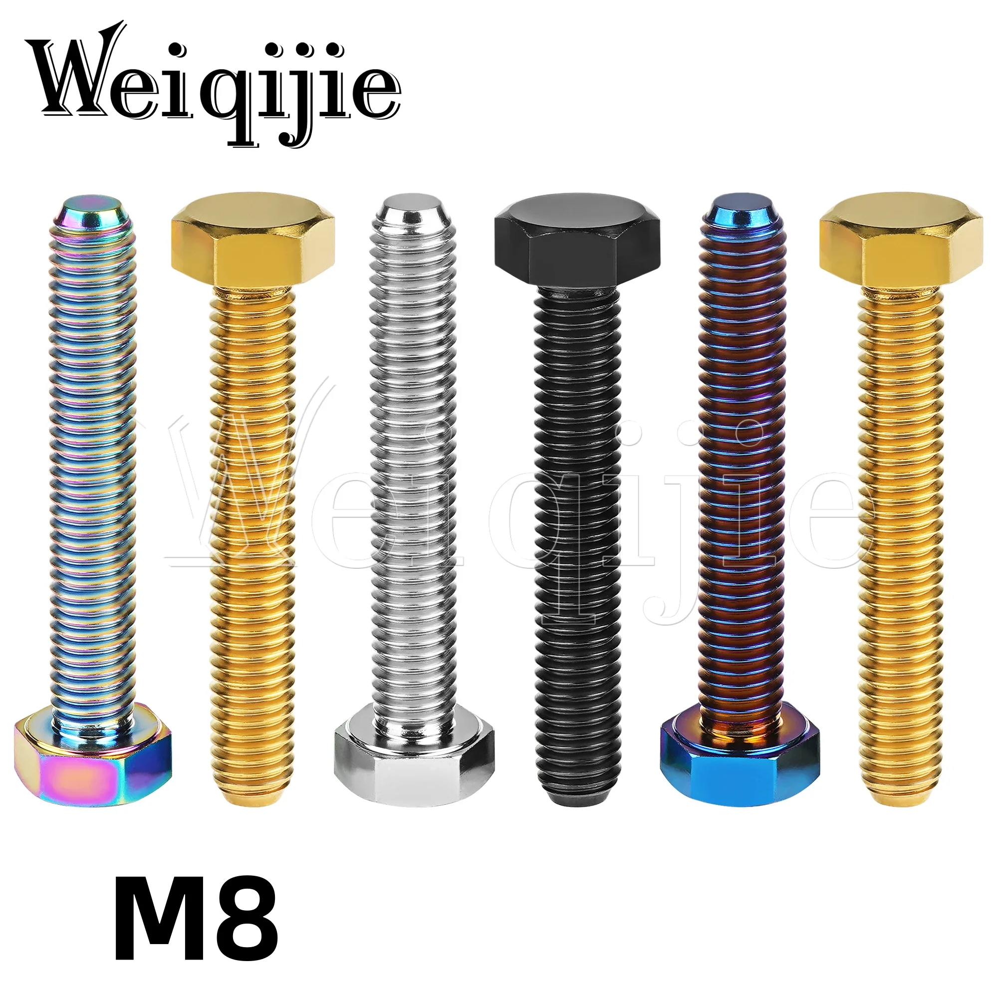 

Weiqijie Titanium Bolt M8 Chain Adjuster Hexagonal Bolts Pitch 1.25 Bolt For Bicycle Motorcycle