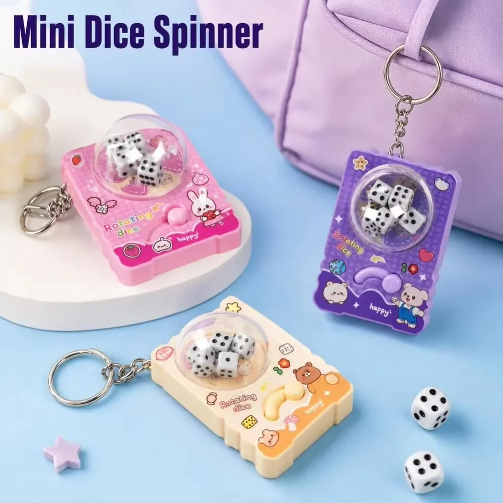 Portable Fidget Dice Keychain,Stress Relief Toy,Unique Gift Dice Gaming Stress Reliever Decision Maker Novelty Gift for Her Him
