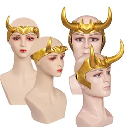 Loki Látex Headwear para festa de Halloween, Sylvie Cosplay Costume, Headband Acessórios para homens e mulheres, Acessórios Masquerade, Role Play Props