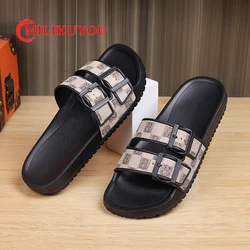 2024 New Men Slippers Brand Soft Sandals Men's Beach Casual Shoes Platform EVA Slides Original Male Non-slip Flip-flop Summer