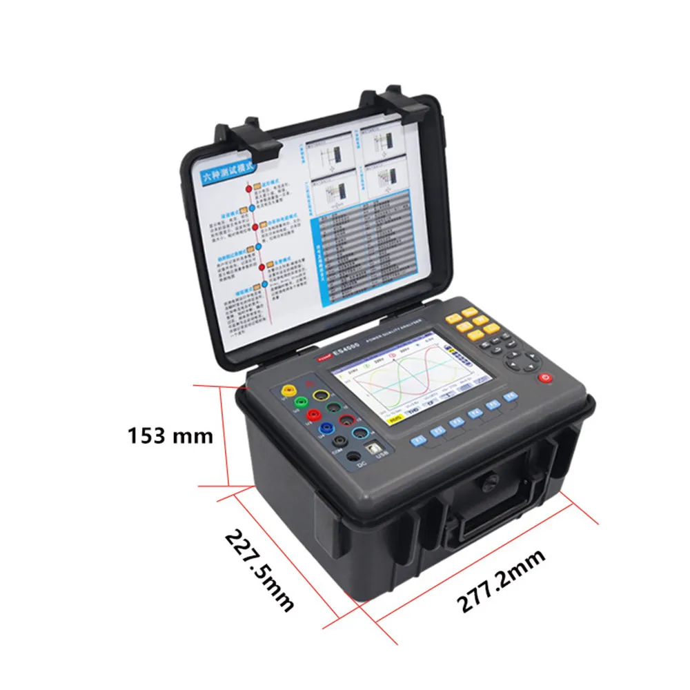 

FUZRR ES4000 Power Quality Analyzer Tester with Sharp Nose pliers Current Sensor Monitors