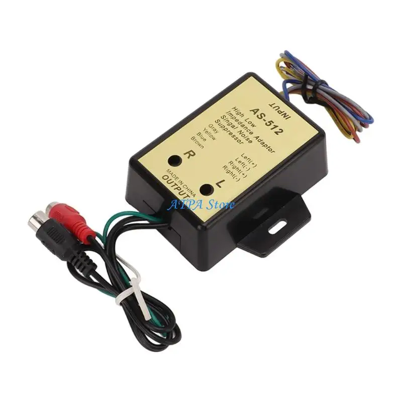 

U13C Audios Speaker Level Output Converter High Low Impedance Adapter 2 Channel