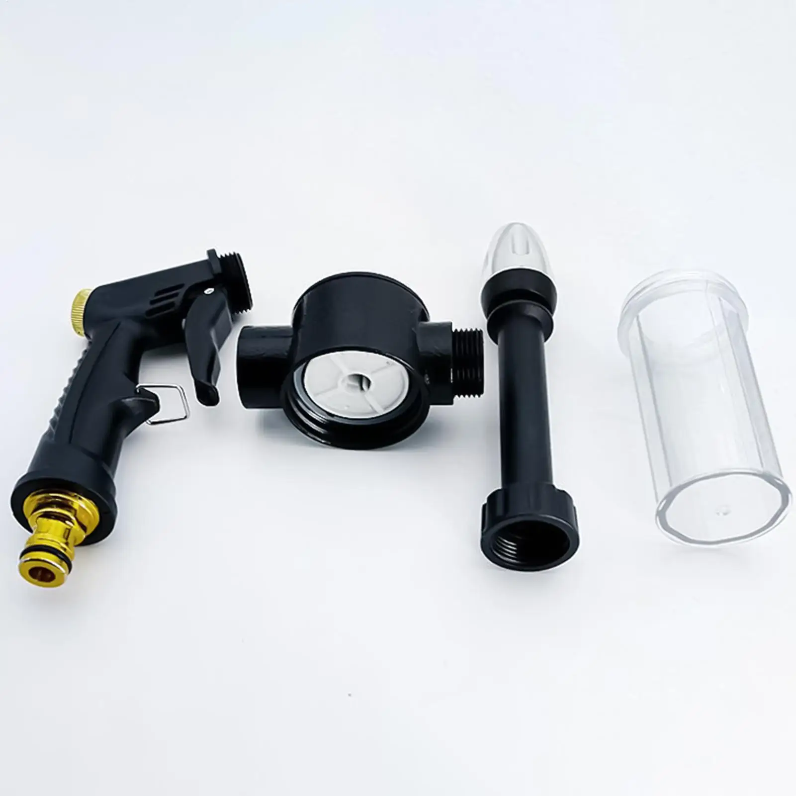 Car Wash Sprayer High Pressure Pump with Soap Dispenser Adjustable Nozzle for Automotive Truck Garden Solar Panel Cleaning