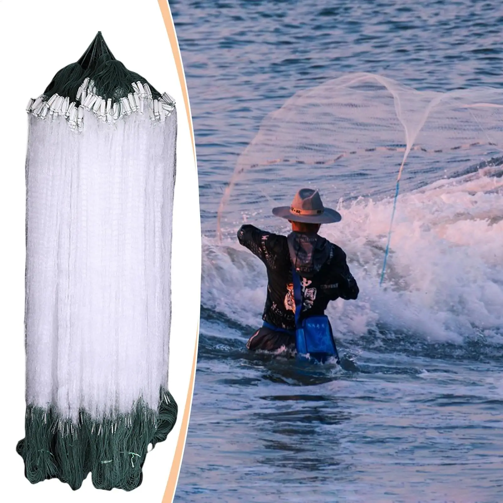 Mesh Fishing Trap Portable Folded Fishing Nets Traps Efficie
