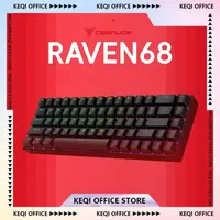 Teamwolf Raven68 Magnetic Switch Keyboard Gamer 68key Wired Mechanical Keyboards Quick Trigger Hot Swap Rgb Fps Game Custom Gift