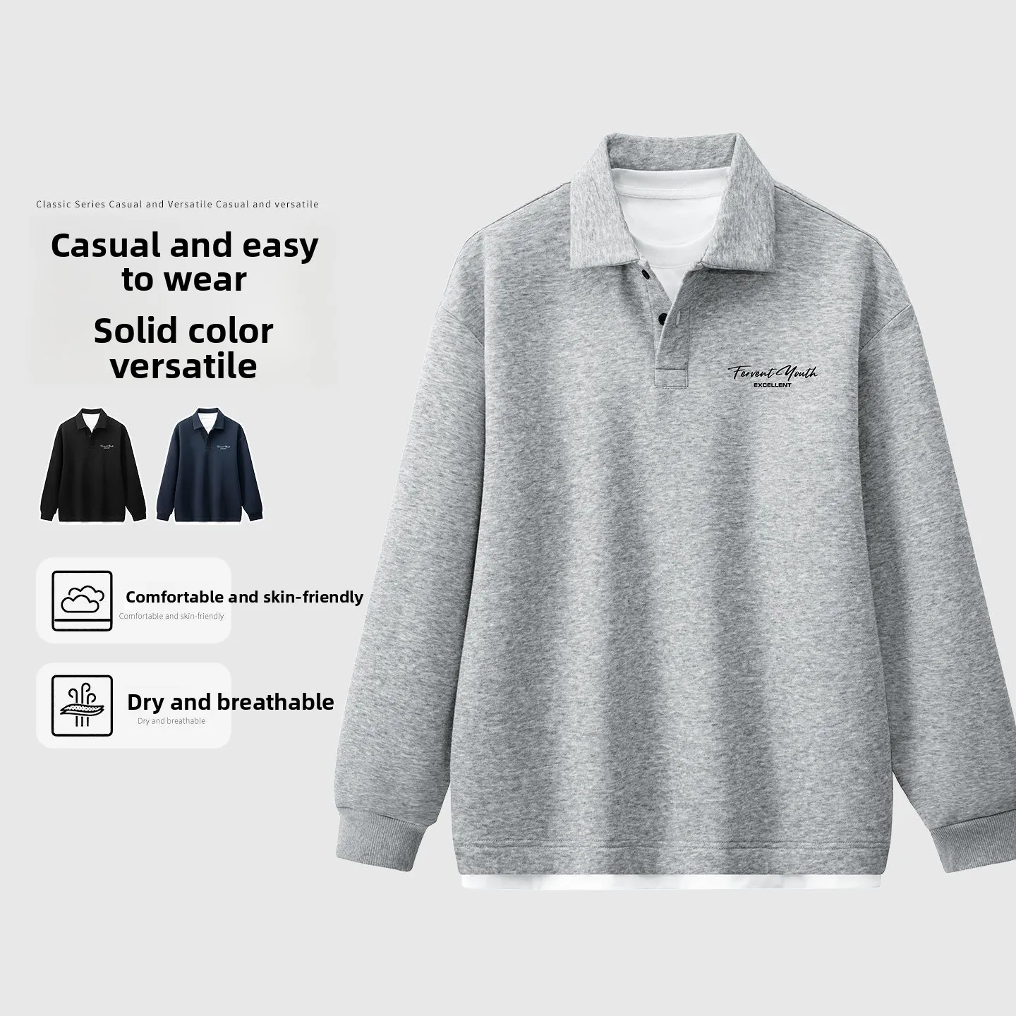 

Белая толстовка-худи WY0202P50 из 60% хлопка и 40% полиэстера, мужская, с эффектом двухслойности, повседневная, тонкая, осенняя, стандартного кроя