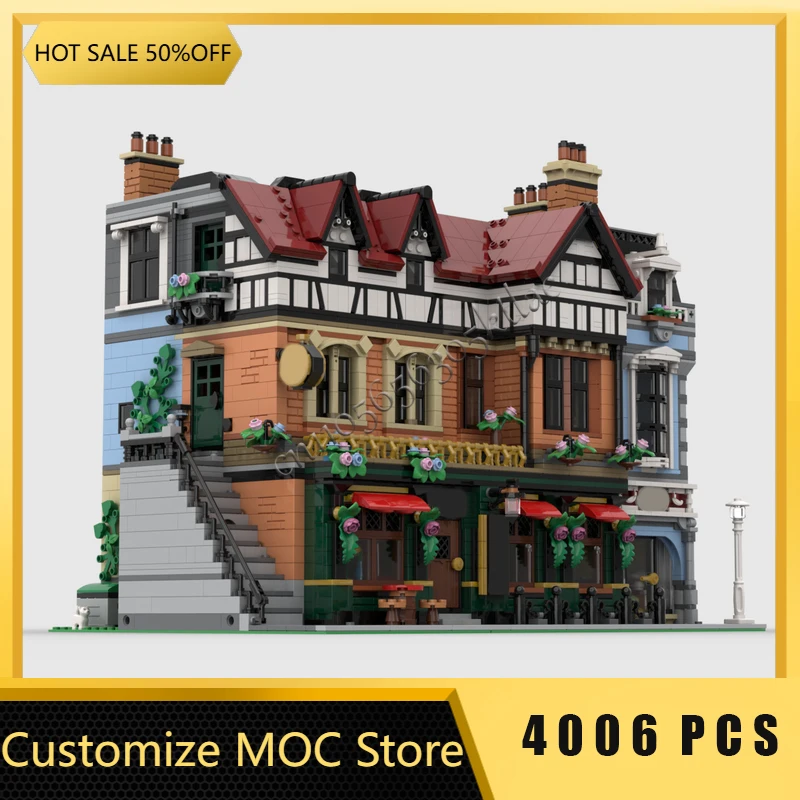 

4006 Parts MOC Creative City Street View Modular Bar Model Architecture Building Block Diy Kid Assembly Bricks Birthday Toy Gift